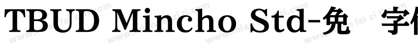 TBUD Mincho Std字体转换
